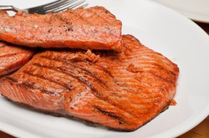 Recipe Grilled Salmon & Summer Squash