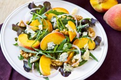 Peach With Blue Cheese And Rocket Salad