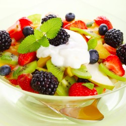 Fresh fruits salad with mint- Healthy Eating